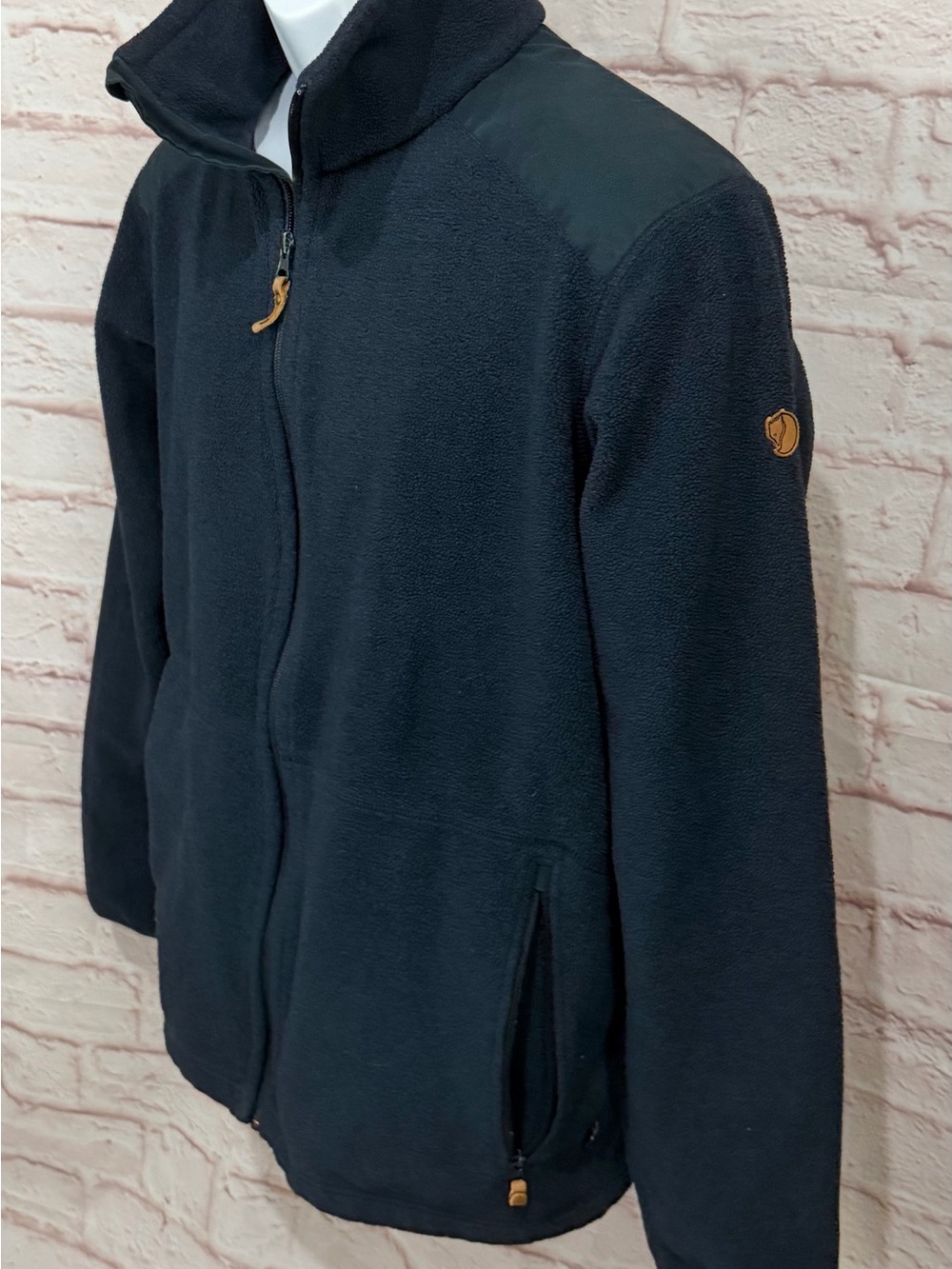 Fjallraven Full Zip Fleece Jacket Navy Blue Size Medium!